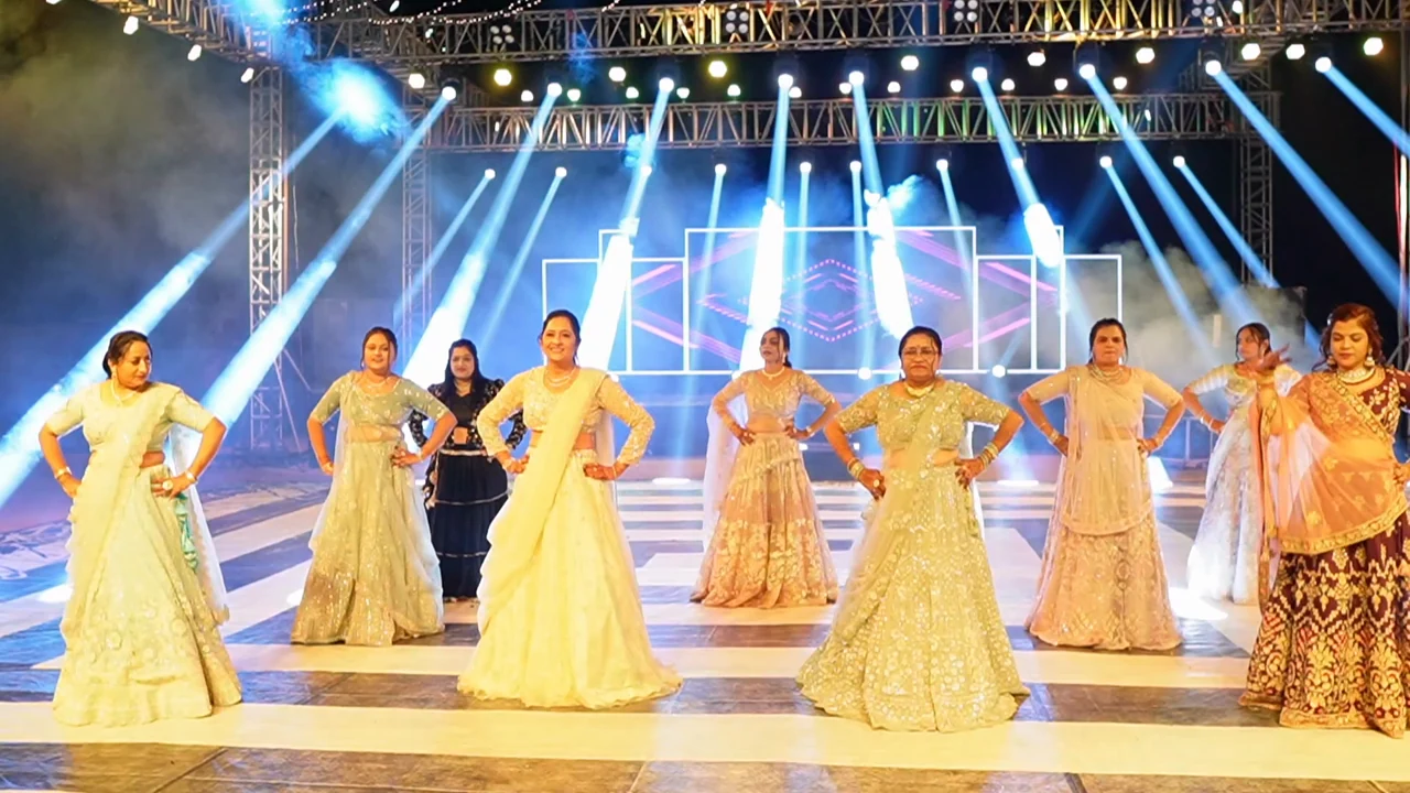 Family on stage wedding performance